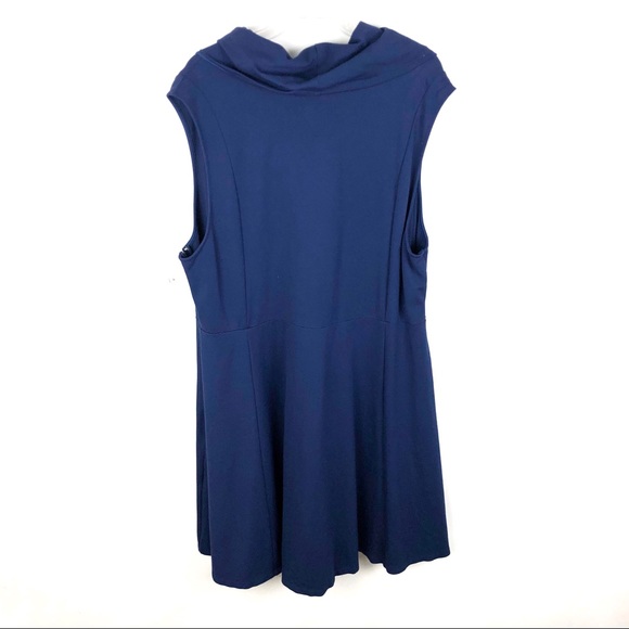 ModCloth | Navy Cowl Neck Dress - Picture 3 of 7